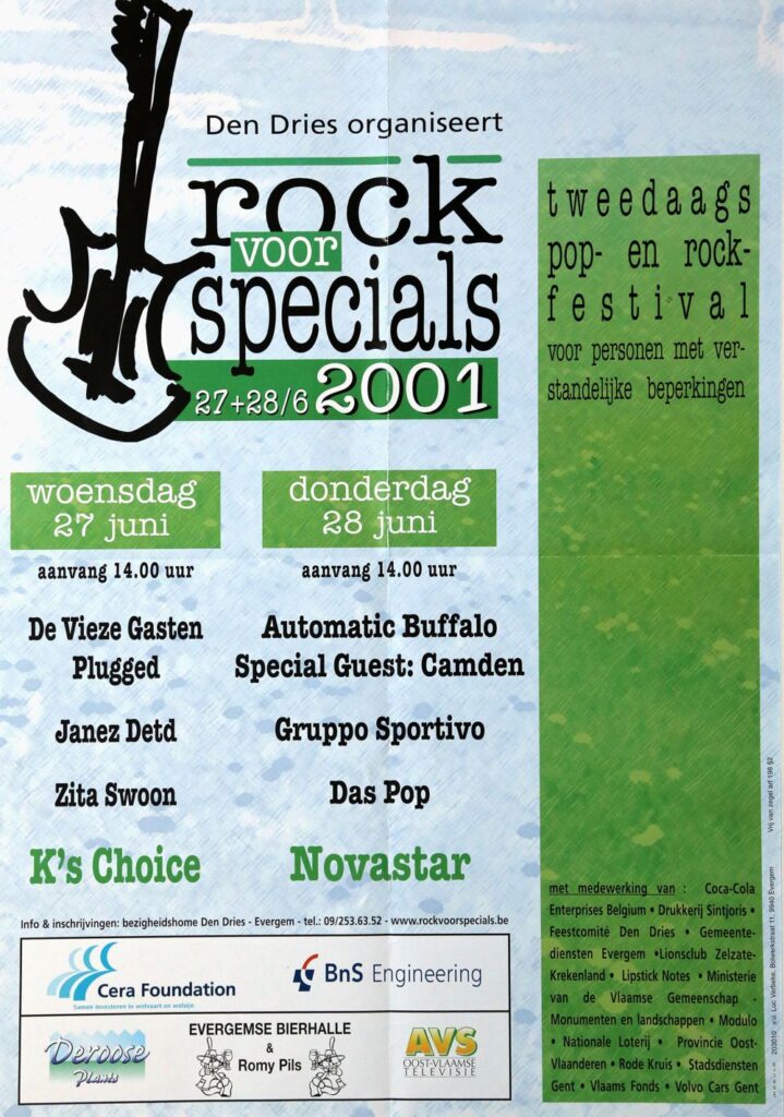 affiche Rock voor Specials 2001