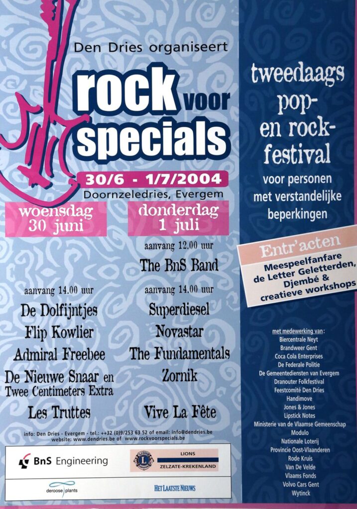 affiche Rock voor Specials 2004